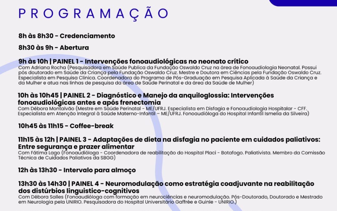 Hospital São Francisco promove I Simpósio de Fonoaudiologia, com foco no cuidado integral e interdisciplinar